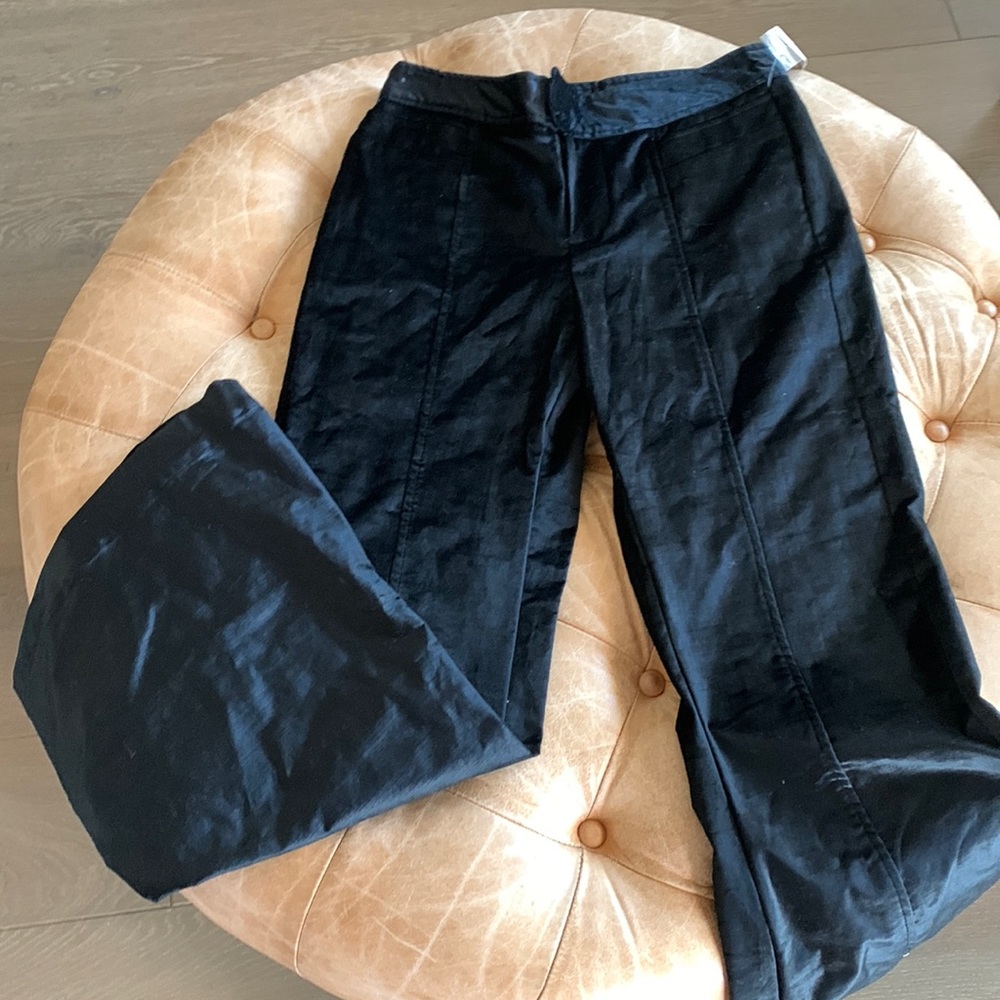 NWT Free People Women's Green Walk with You Velvet Flare Trousers Size 8